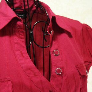 VINTAGE B WEAR/BYER CALIFORNIA Red Button Down Dress